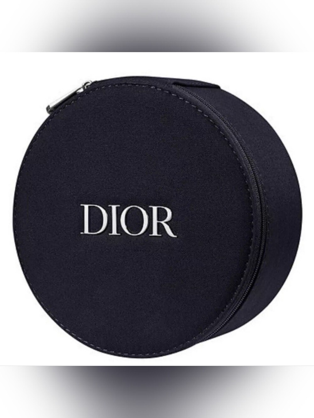 NWOT Christian Dior Round Vanity Pouch Makeup Case